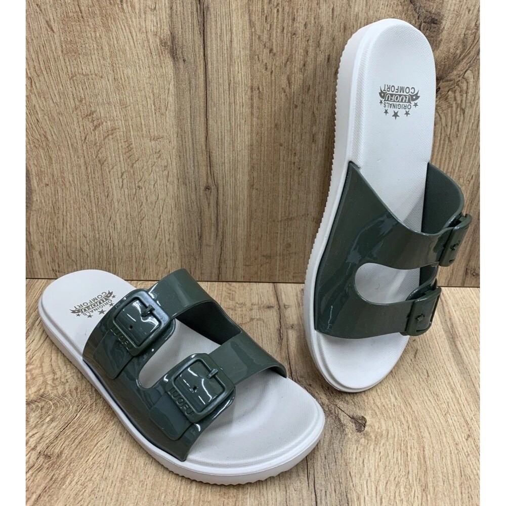 LUOFU Women's Slip On Sandals E 7188 Original Comfort Shoes Double Buckle 9US 40